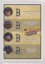 2008 Baseball Heroes Jonathan Papelbon Manny Ramirez Jason Varitek #198 HOF 0g5z