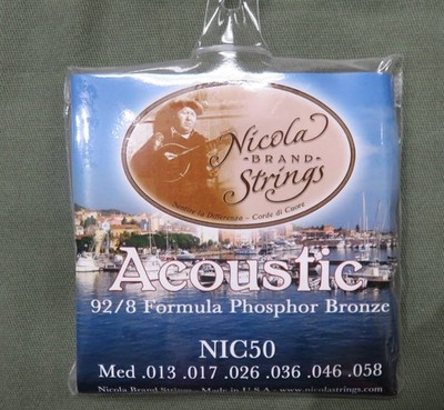 Nicola NIC50 92/8 Formula Phosphor Bronze Acoustic Guitar Strings (702597883676)