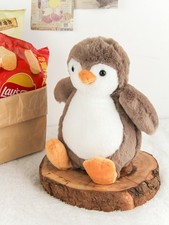 Cute Fluffy Brown Penguin Plush Toy 20.5cm Soft Stuffed Animal Doll Kids