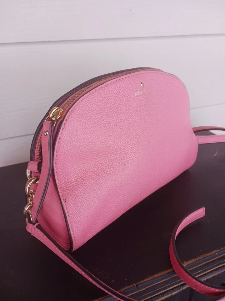 Kate Spade Damen Flamingo Rosa Leder Umhängetasche Handtasche Geldbeutel - Bild 2 von 4