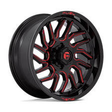 Fuel 1pc Wheels Rim D808 Hurricane 20x9 6x5.5 Et1 106.1cb Gloss Black Milled Red