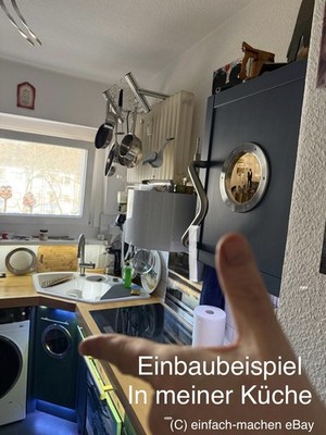 Tür Bullauge ø 250 mm Doppel Glas geschliffenen Edelstahl Teleskoprahmen BT25/1