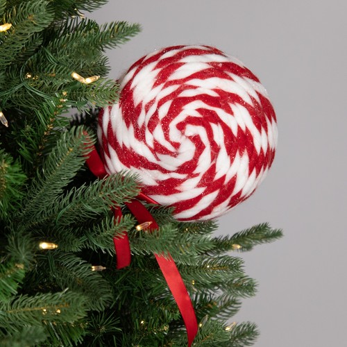 Northlight Twisted Yarn Peppermint Lollipop Christmas Pick - 19.25"
