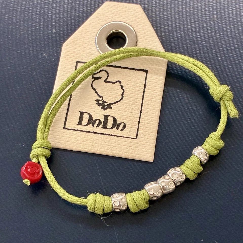 Dodo Pomellato Bracciale Verde Granelli Argento Sigillo Rosso 100Originale Unise - Immagine 3 di 4