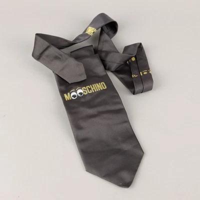 Second Hand Moschino Krawatte aus Graue Seide Italien - Bild 1 von 4