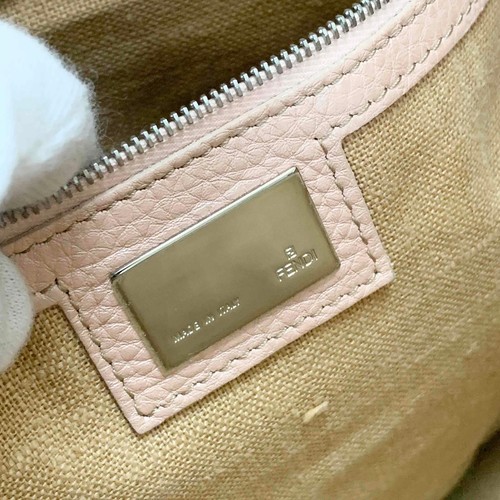 FENDI Tasche Schulter Zucca FF Selleria Handtasche beige rosa braun Canvas Leder authentisch - Bild 18 von 24
