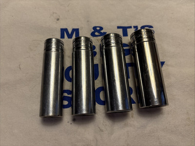 Snap-on Tools USA 1/2'' Drive 4pc 6pt SAE Deep Chrome Socket Set TS201-TS261
