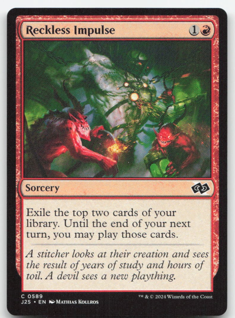 Reckless Impulse 589 J25 Foundations Jumpstart Magic MTG NM