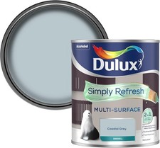 Image of Multi Surface Paint Simply Refresh Eggshell Coastal Grey 750ml By Dulux