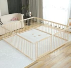 Baby Playpen Wooden Large Play Yard 180x200x61cm Kids