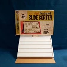 *No Light* Vtg Logan E-Z View "Illuminated" Slide Sorter #1055 In Original Box 