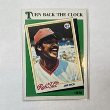 1988 Topps Turn Back The Clock Jim Rice #662 Base Set Boston Red Sox