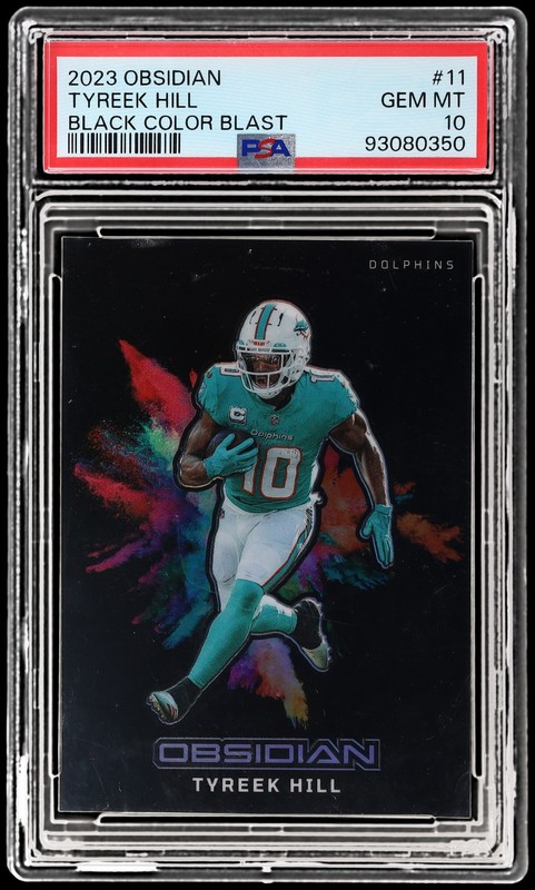 2023 Panini Obsidian Tyreek Hill #11 PSA 10 Black Color Blast Football Gem Mint