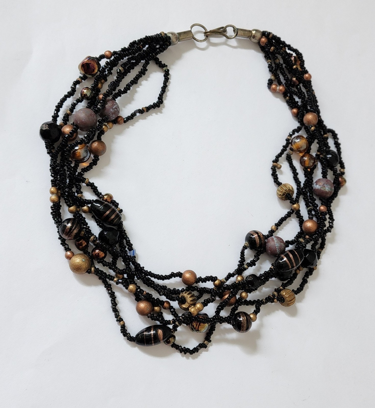 Vintage Bohemian Multi Stranded Statement Rope Ne… - image 1