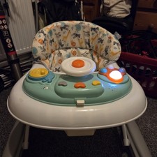 Baby Walker Adjustable Height Removable Activity Tray Lights Up And Makes Sounds
