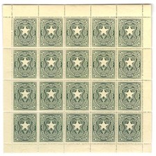 Libéria # 43 MNH Feuillet 1892 Waterlow Étoile libérienne