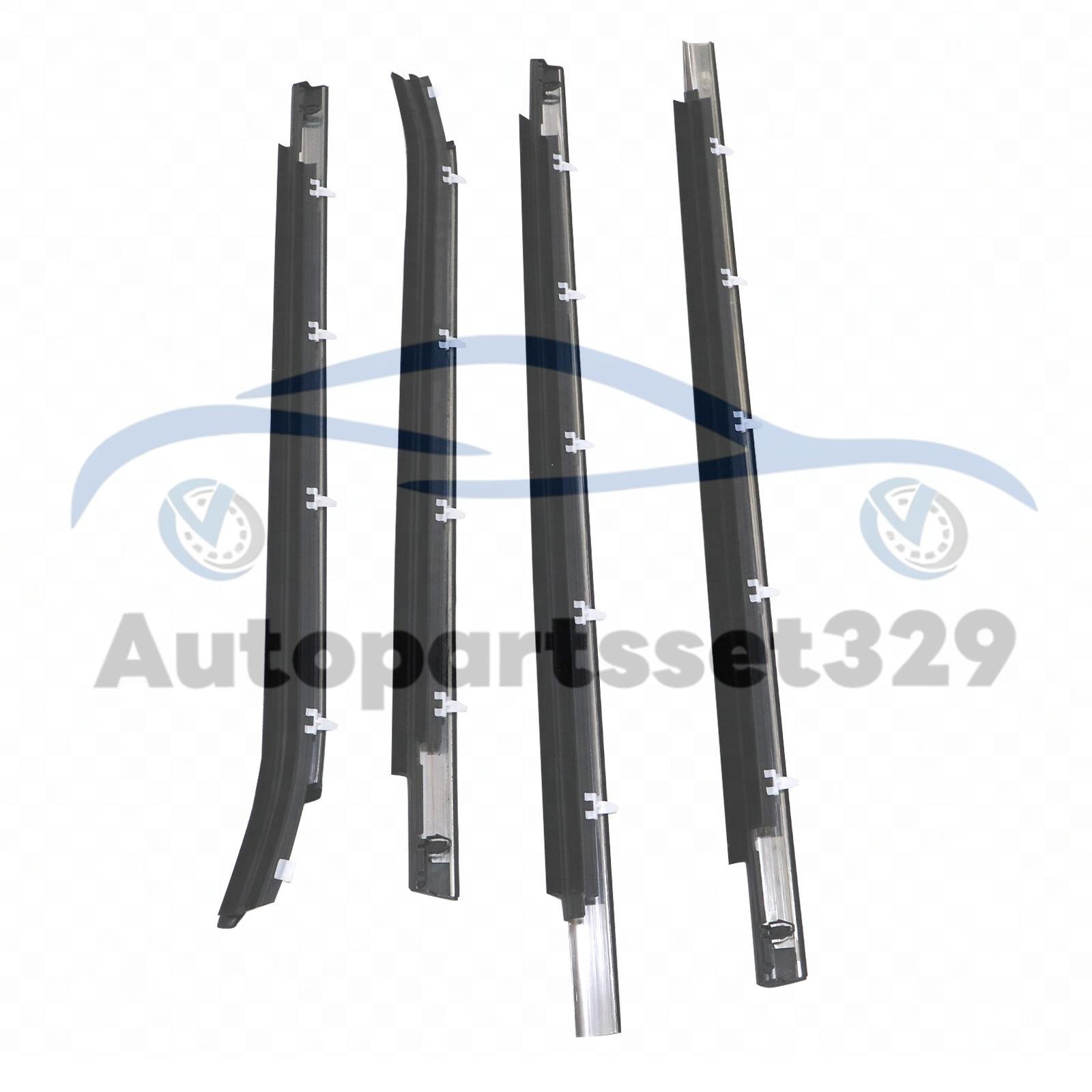 4Pcs For 2000-2006 Toyota Tundra Double Cab Weatherstrip Outer Lower Window