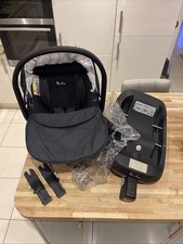 Silver Cross Simplicity Car Seat Complete With Isofix Base, Adaptors & Cover