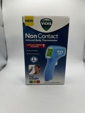 Vicks Non-Contact Infrared Forehead Thermometer Fast Reading New Sealed