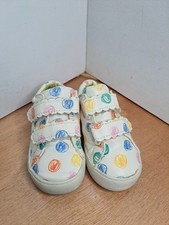 Cat Jack Girls' Toddler White Multi Colored Polka Dot Sneaker Shoes Size 7