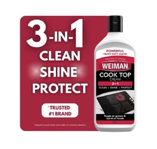 Weiman Glass Cooktop Heavy Duty Cleaner & Polish - Shines and Protects Glass/Cer