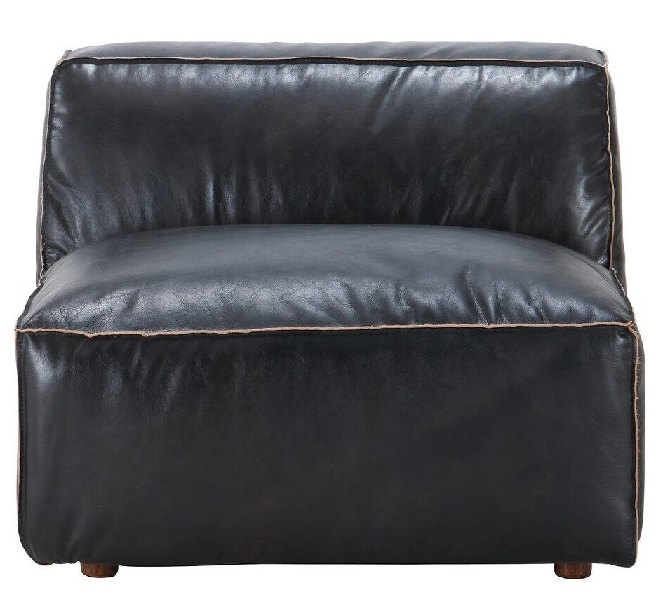 Buffalo Leather Sectional Modular Accent Chair Top Grain Modern