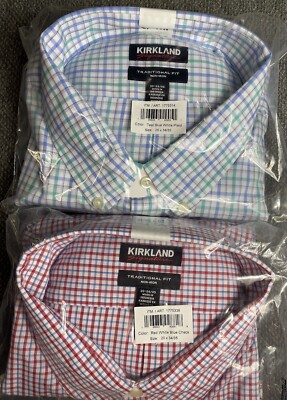 Kirkland Signature Big & Tall 20 34/35 Traditional Fit Dress Shirts Lot of 2 NWT | eBay Kirkland Signature Big & Tall 20 34/35 Traditional Fit Dress Shirts Lot of 2 NWT | eBay