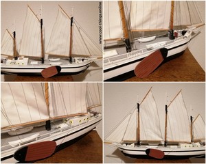 Large-Dutch-Flat-Bottom-Sailboat-Wood-Handmade-Holland-Sailingship-Sailing