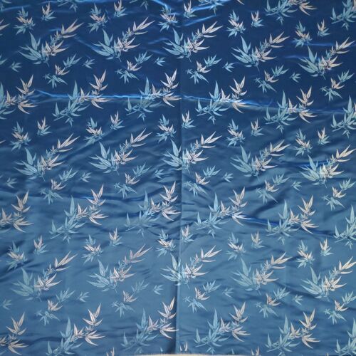 Blue Bamboo Print  Fabric Measures 54" x 45"