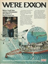 1981 Exxon Santa Barbara Channel Cindi Tate vintage print ad 80's advertisement