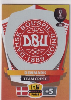 Panini Qatar World Cup Karte 2022 Hero Nr. 86 Team Crest (Denmark)