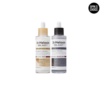 Dr.Melaxin PEEL SHOT GLOW EXFOLIANT RICE AMPOULE (WHITE RICE/BLACK RICE)