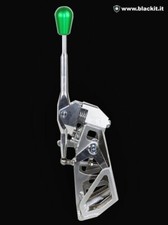 Leva cambio CAE per 500 e 595 ABARTH silver pomello verde