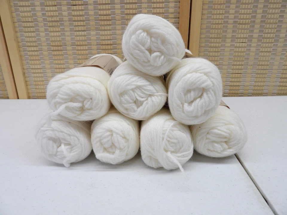 Caron DuPont Acrílico 3oz Madejas 0001 Blanco Lote 117770 608 - Lote de 8 Foto 4 de 4