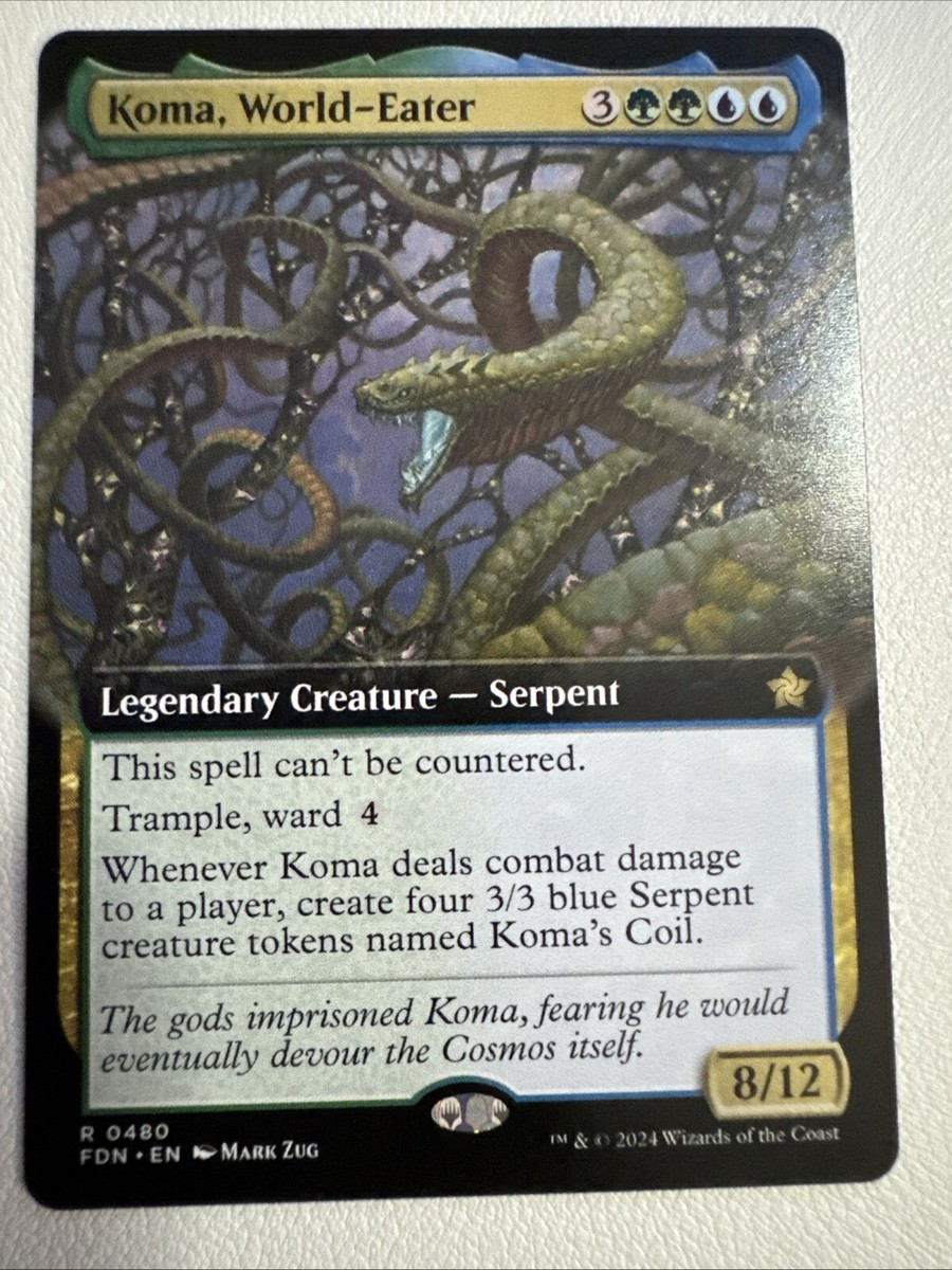 Koma, World-Eater Extended (NM Non-Foil) FDN-0480 Rare MTG | eBay