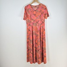 Boe Boe korea womens dress size S maxi multicolour floral short sleeve 085740