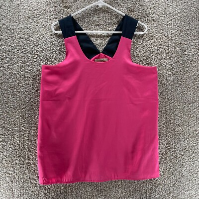 Top Banana Republic - Rose - Taille L - Manches Courtes - Coton Décontracté