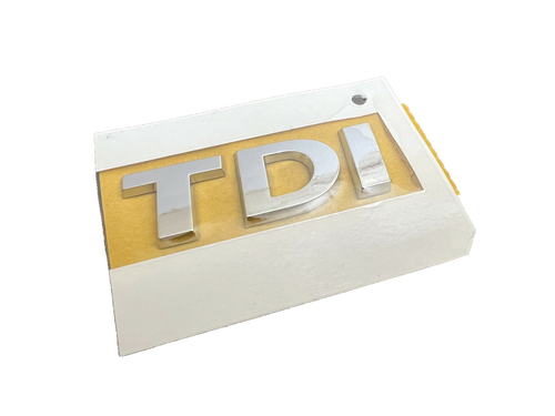 VW TDI Schriftzug Emblem Logo Original Audi Seat Skoda selbstklebend Heckklappe - Bild 2 von 4