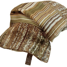 100 SILK ADRIENNE VITTADINI SCARF SHADES OF BEIGE/GREEN/CREAM SQUARE 34/33 in