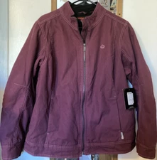 Boot Barn WOLVERINE Porter Sueded Canvas Fleece Lined Jacket NWT L Large Plum