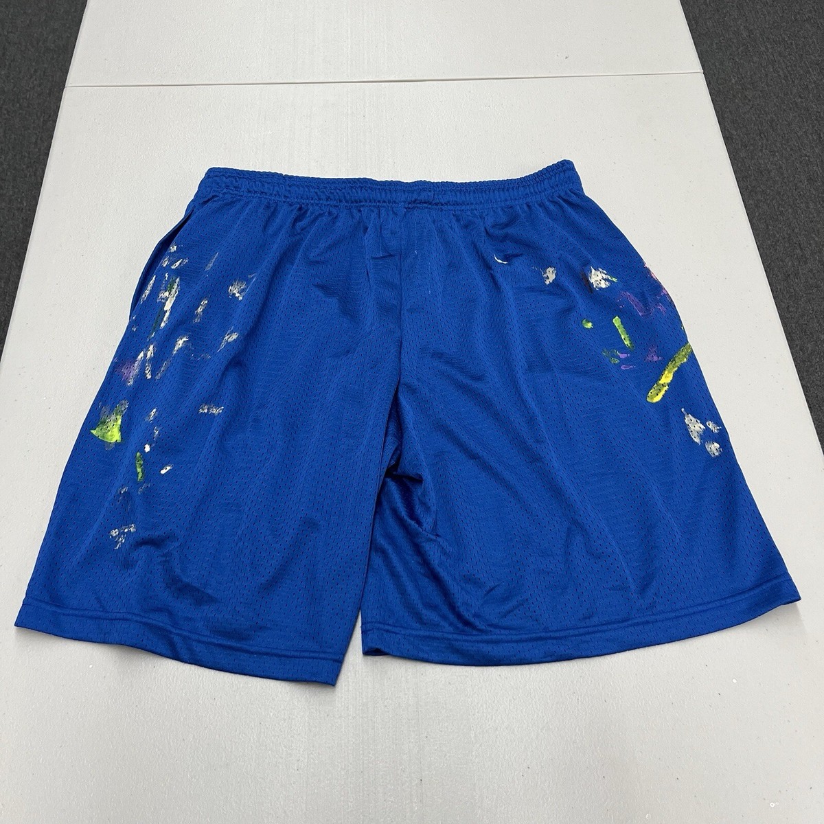 Gallery Dept. French Studio Gym Paint Shorts Blue White