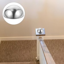 2Pcs Hemisphere Ball Polished Stainless Steel Hollow Half Mirror Surface Ball