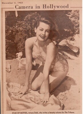1950 s Actress Arlene Dahl Hollywood Magazine Clipping 8x6'' 0C25