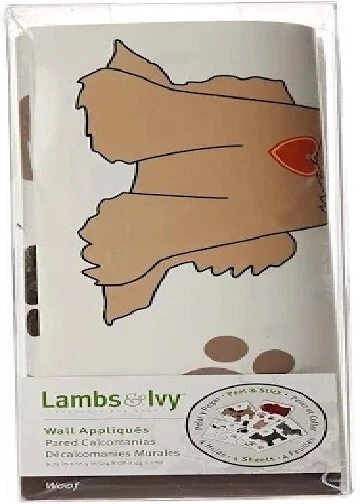 Apliques de pared de corderos e hiedra decoración de pared para guardería - WOOF múltiples perros y huellas de patas NUEVO Foto 2 de 3