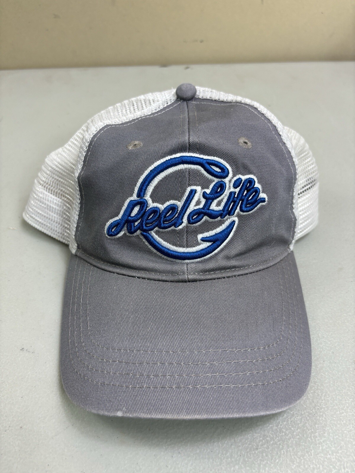 Reel Life Fishing Hat SnapBack Cap Mesh Back Breathable Adju