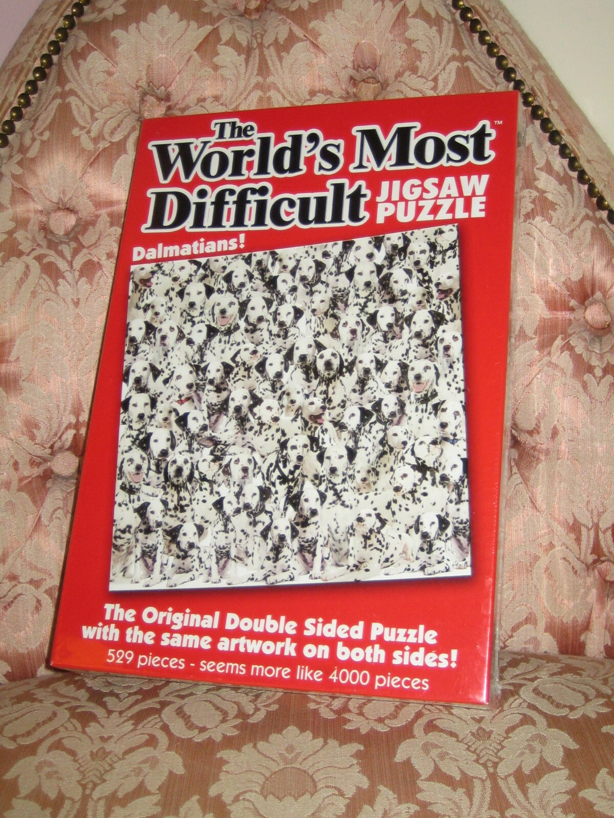 Worlds Most Difficult Jigsaw Dalmatians - 529 Pcs Double Sided + Mini Torch NEW