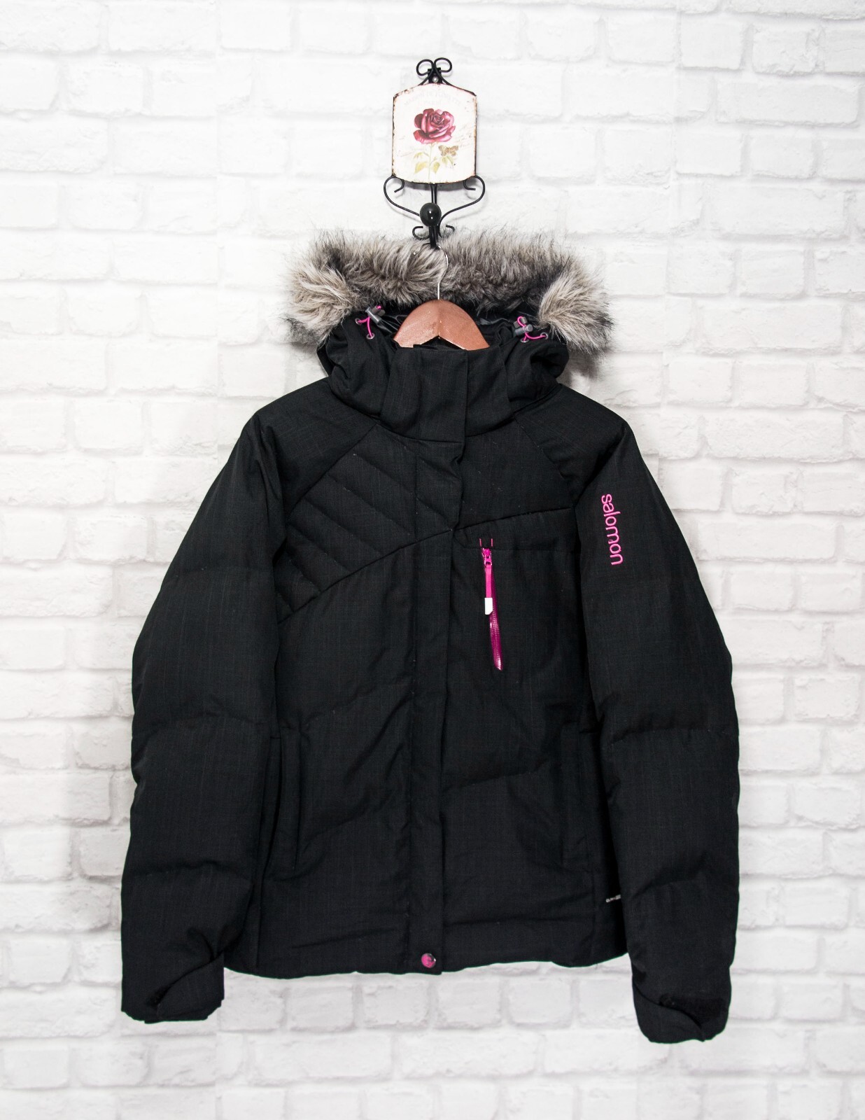 Giacca da sci snowboard Salomon Clima Pro da donna con cappuccio taglia L