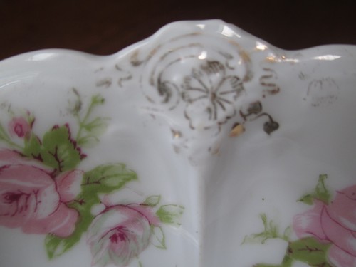 O. & E.G. ROYAL AUSTRIA PINK ROSE DESIGN 5 3/4" SAUCE-BERRY BOWL (4 Available) - Picture 2 of 12