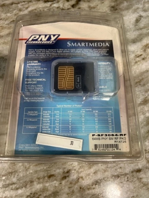 PNY Smart Media P-SF3064-RF 64 MB Open Box - Image 2 of 2