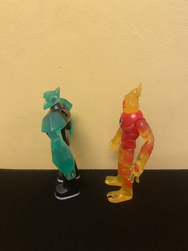 BEN 10 Alien Force Diamondhead & Heatblast Light Up Figures - Playmates Toys - Picture 4 of 6